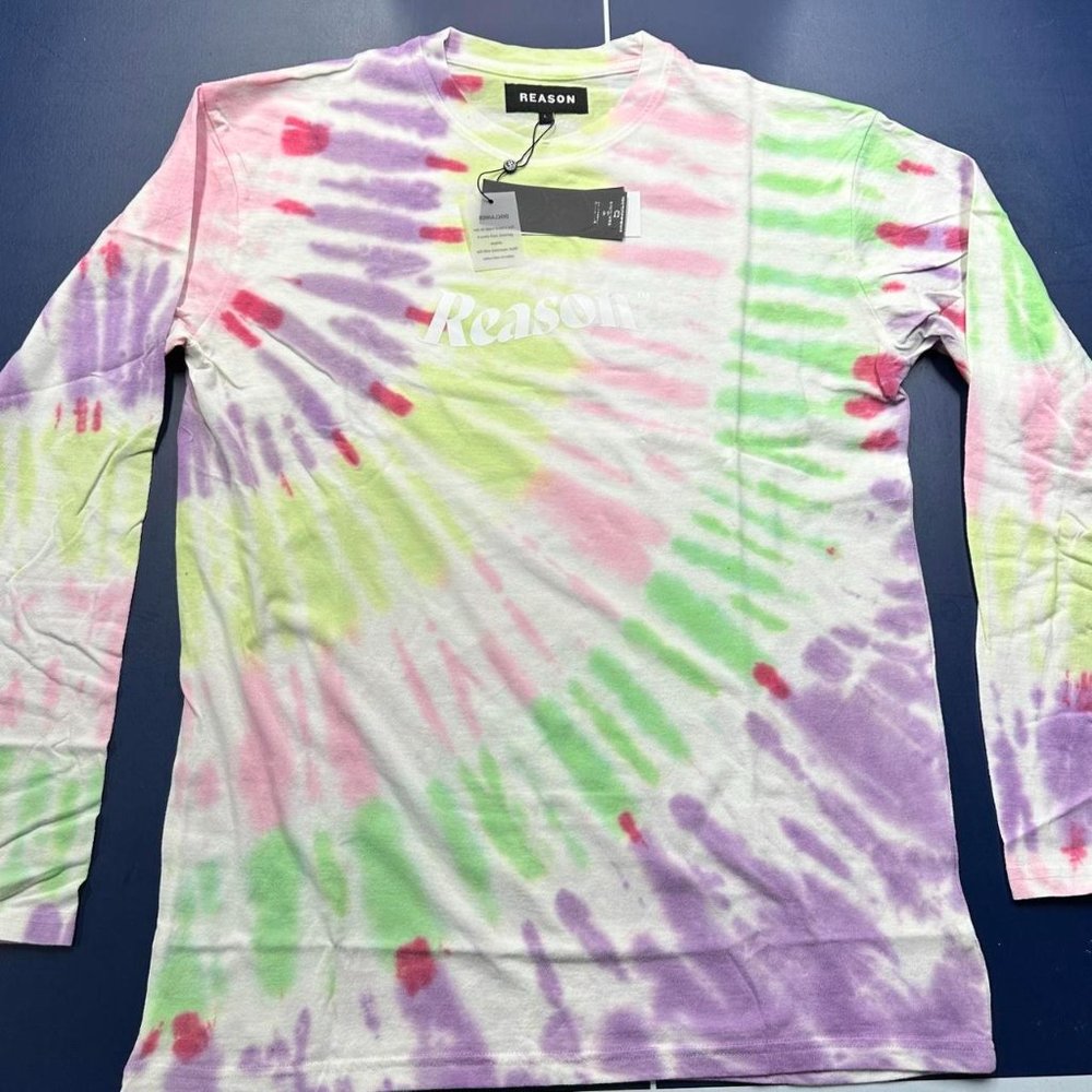 REASON- tie dye long sleeve T-Shirt Large